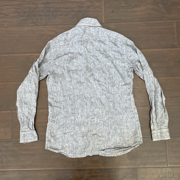 Gaetano Aloisio men’s button up gray shirt Size USA M slim - Picture 6 of 6